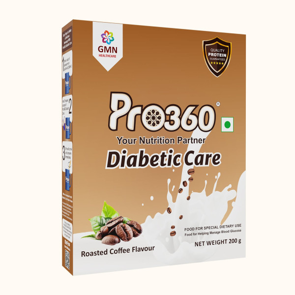 Pro360 Diabetic Care Roasted Coffee 200g Refill Pack Complete and Balanced Nutrition for Diabetes Control – Rich in Protein & Essential Nutrients for Good Health & Improved Immunity – No Added Sugar