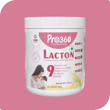 Pro360 Lacton Masala Milk 200g Supplement Powder for Breastfeeding and Lactating Mothers - Enriched with Shatavari, Silymarin, Moringa, Curcumin, Cumin, Fennel, Fenugreek to Boost Lactation