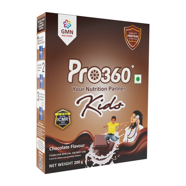 Pro360 Kids Chocolate 200g Refill Pack – Nutritional Protein Supplement for Growing Children – Enriched with Bovine Colostrum to Improve Immunity & Prevent Allergies & Infection – For Kids 4-12 Years