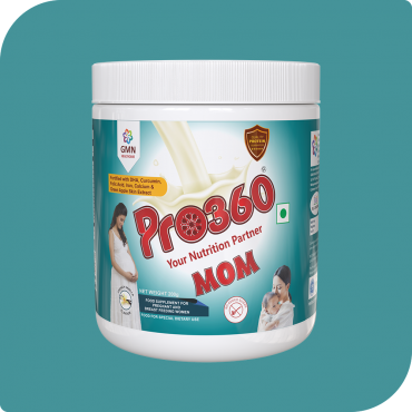 Pro360 MOM French Vanilla 200g Nutritional Supplement Powder for Pregnant Women – Ideal Maternal Nutrition during Pregnancy with Protein, DHA, Green Apple, Vitamins, Minerals 