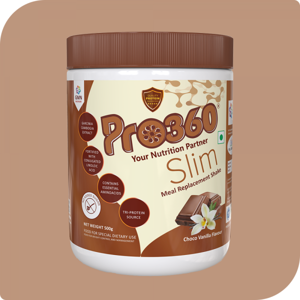 Pro360 Slim ChocoVanilla Weight Management Meal Replacement Protein Shake, No Added Sugar, Dietary Supplement For Men & Women