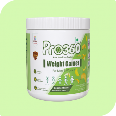 Pro360 Weight Gainer Banana 250g | More Calorie |Dietary Supplement |Ready To Serve |Weight Gain For Men & Women