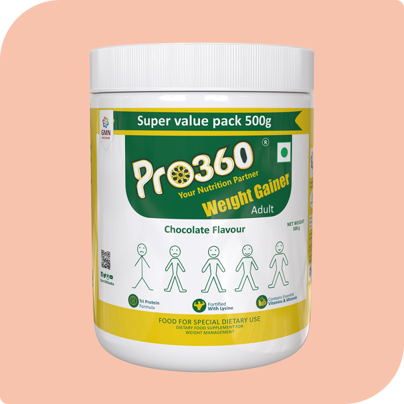 Pro360 Weight Gainer Chocolate 500g | More Calorie |Dietary Supplement |Ready To Serve |Weight Gain For Men & Women