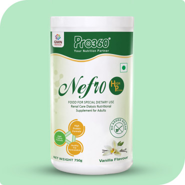Pro360 Nefro HP 750g - Dialysis Care Nutritional Supplement Powder - High Protein, High Calorie Formula Enriched with L-Taurine, L-Carnitine for Kidney/Renal Health – No Added Sugar