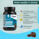 PRO360 Mass Gainer Protein Powder - Special Formula for Lean Mass Gainer with Digestive Enzymes (34.5g Protein per serving + L-Glutamine + L-Creatinine)