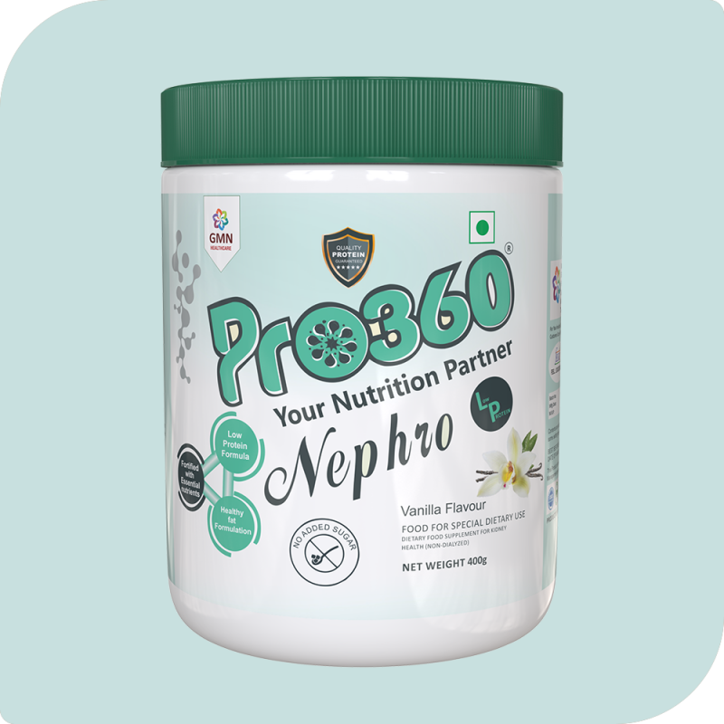 Pro360 Nephro LP - Non-Dialysis Care Nutritional Supplement Powder - Low Protein, High Fat Formula Enriched with L-Taurine, L-Carnitine for Kidney/Renal Health, No Added Sugar