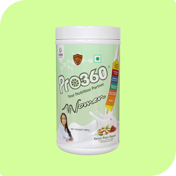 Pro360 Women Kesar Pista 200g Protein Rich Nutritional Supplement Enriched with Calcium, Iron for Stronger Bones and Improved Haemoglobin – 25 Essential Nutrients with Evening Primrose 