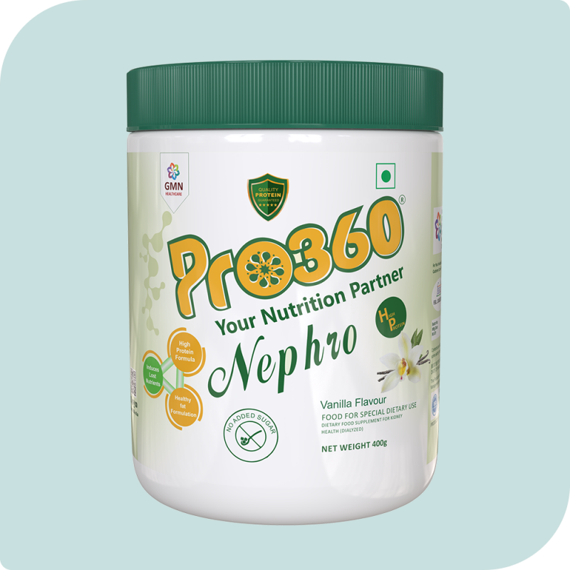 Pro360 Nephro HP - Dialysis Care Nutritional Supplement Powder - High Protein, High Calorie Formula Enriched with L-Taurine, L-Carnitine for Kidney/Renal Health – No Added Sugar